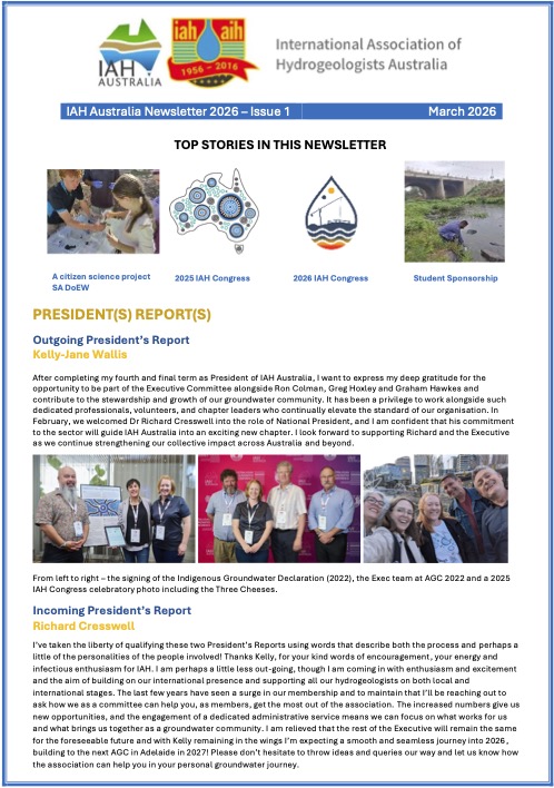 IAH Australia Newsletter – March 2026
